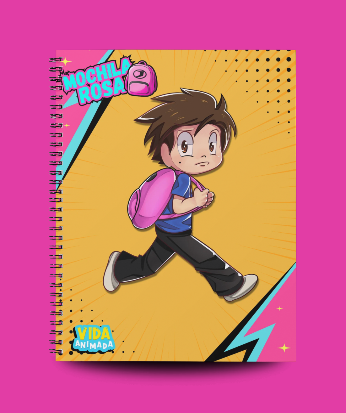 Caderno Mochila Rosa